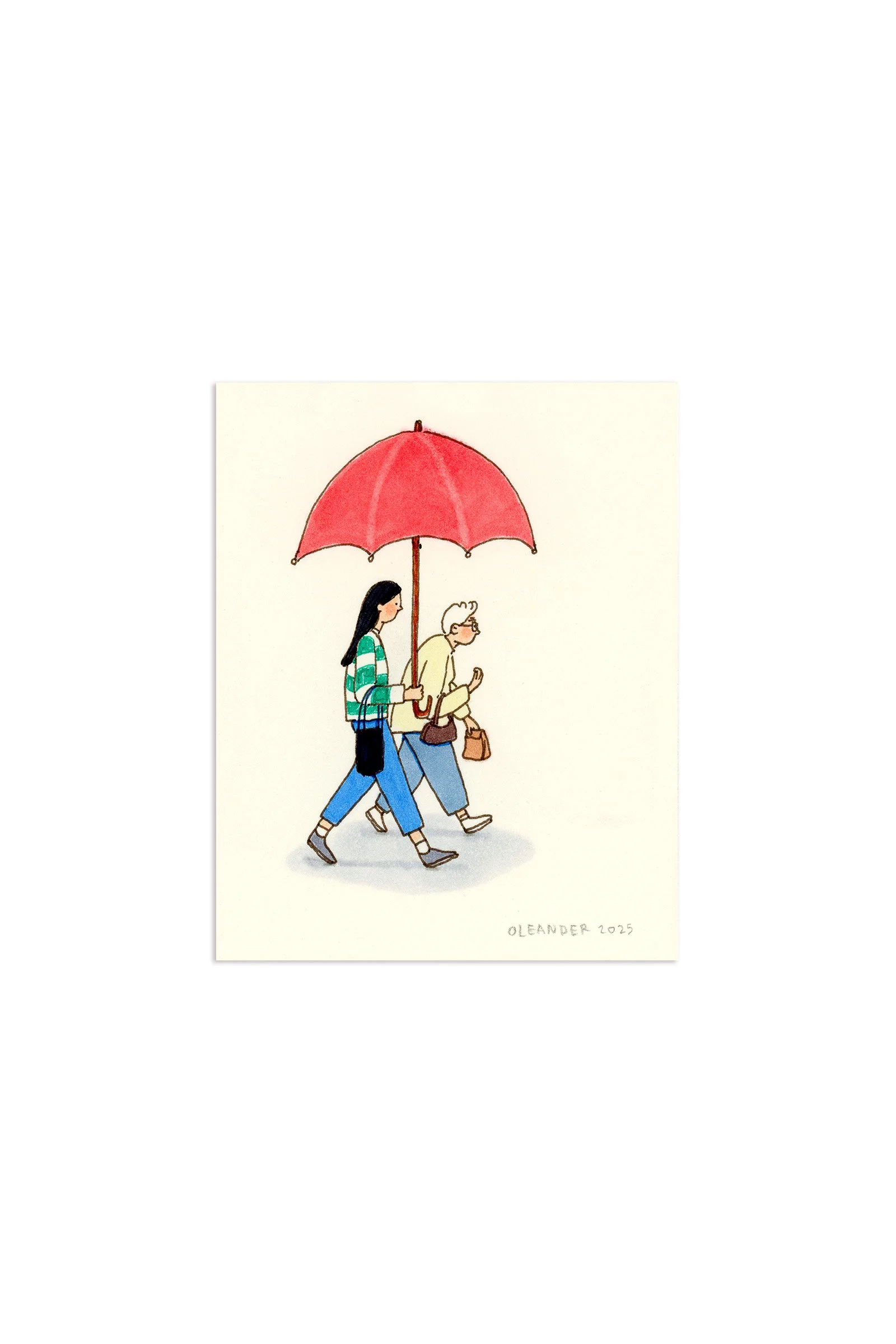 Walks With Grandma print and original by Amanda Oleander. — AMANDA